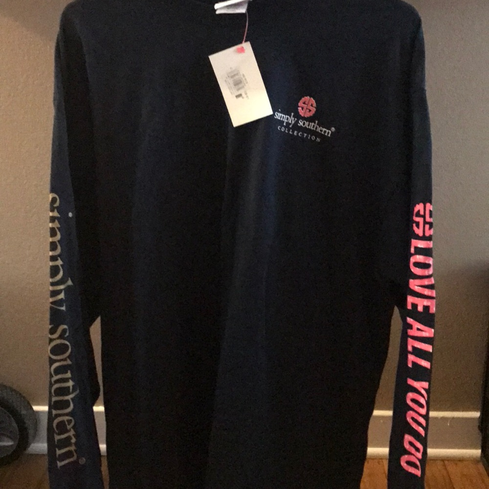 Navy blue long sleeve shirt
